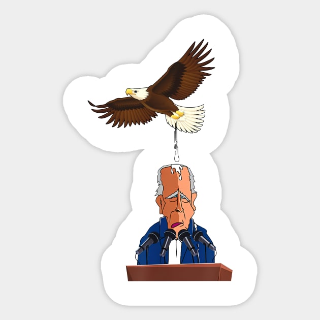 Funny Anti Biden and bird Sticker by Rosiengo